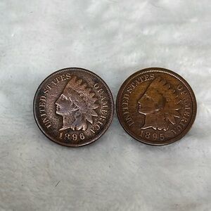 Indian head penny 1895 and 1896.